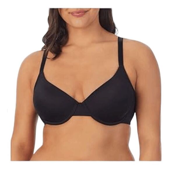 Vince Camuto Spacer T-Shirt Bra Black Comfort Molded Microfiber Full Figure 42D - Picture 1 of 8